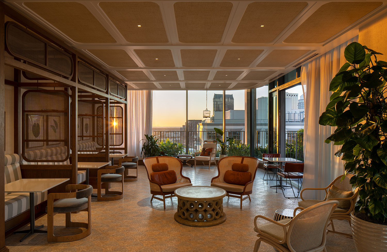 The amenity level at Cora in Water Street Tampa